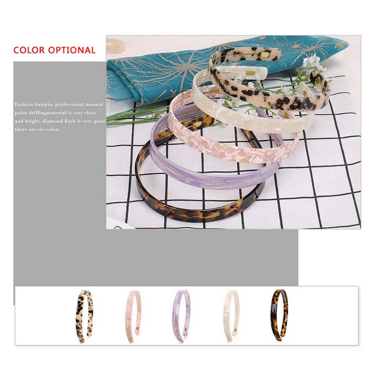 SIMPLE 1.5CM WIDE ACETATE HEADBAND HAIRACCESSORIES