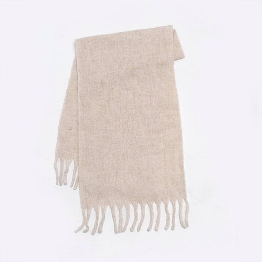 Gradient Loop Yarn Tassel Scarf for Winter