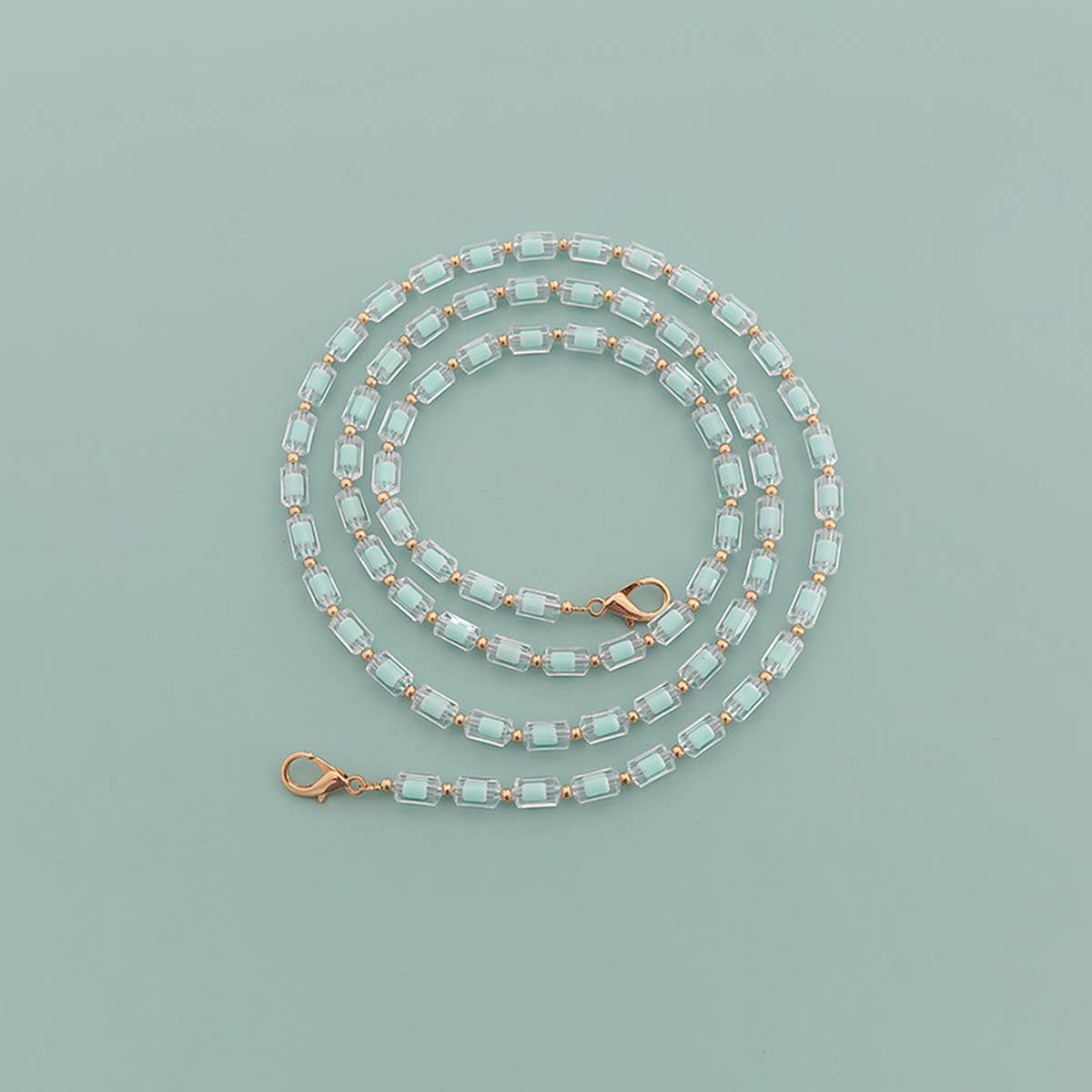 Rainbow Bead,Long Beaded Chain Bag Strap_CWMM5114