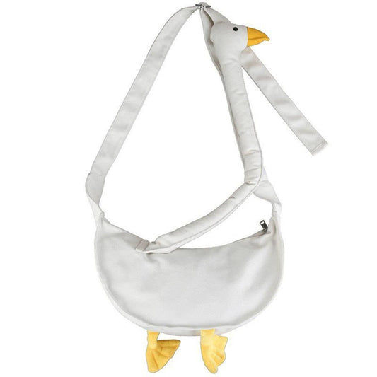 Cute fashionable duck-head canvas crossbody bag