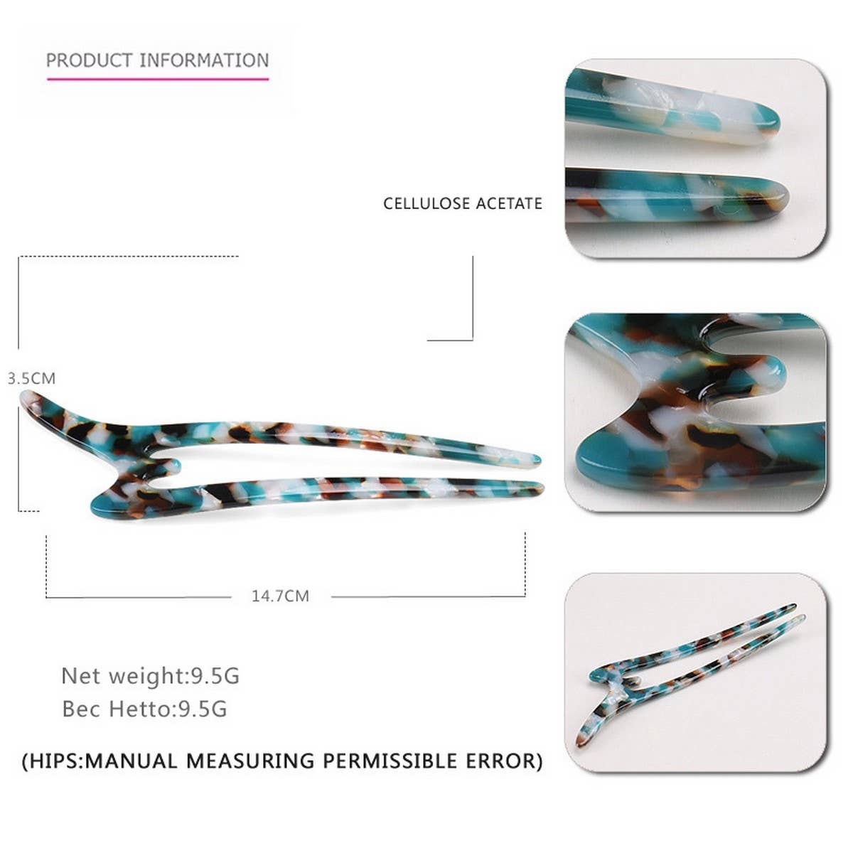 ACETATE LEOPARD PRINT U-SHAPED HAIRPIN_CWAHA4228