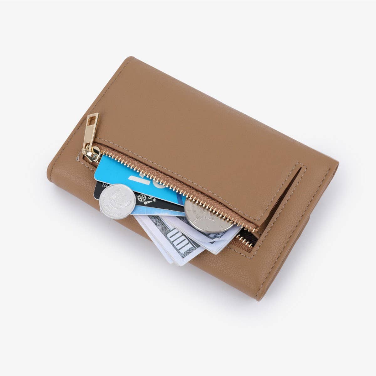 FOUR LEAF CLOVER HIDDEN BUCKLE RETRO WALLET_CWAB1653