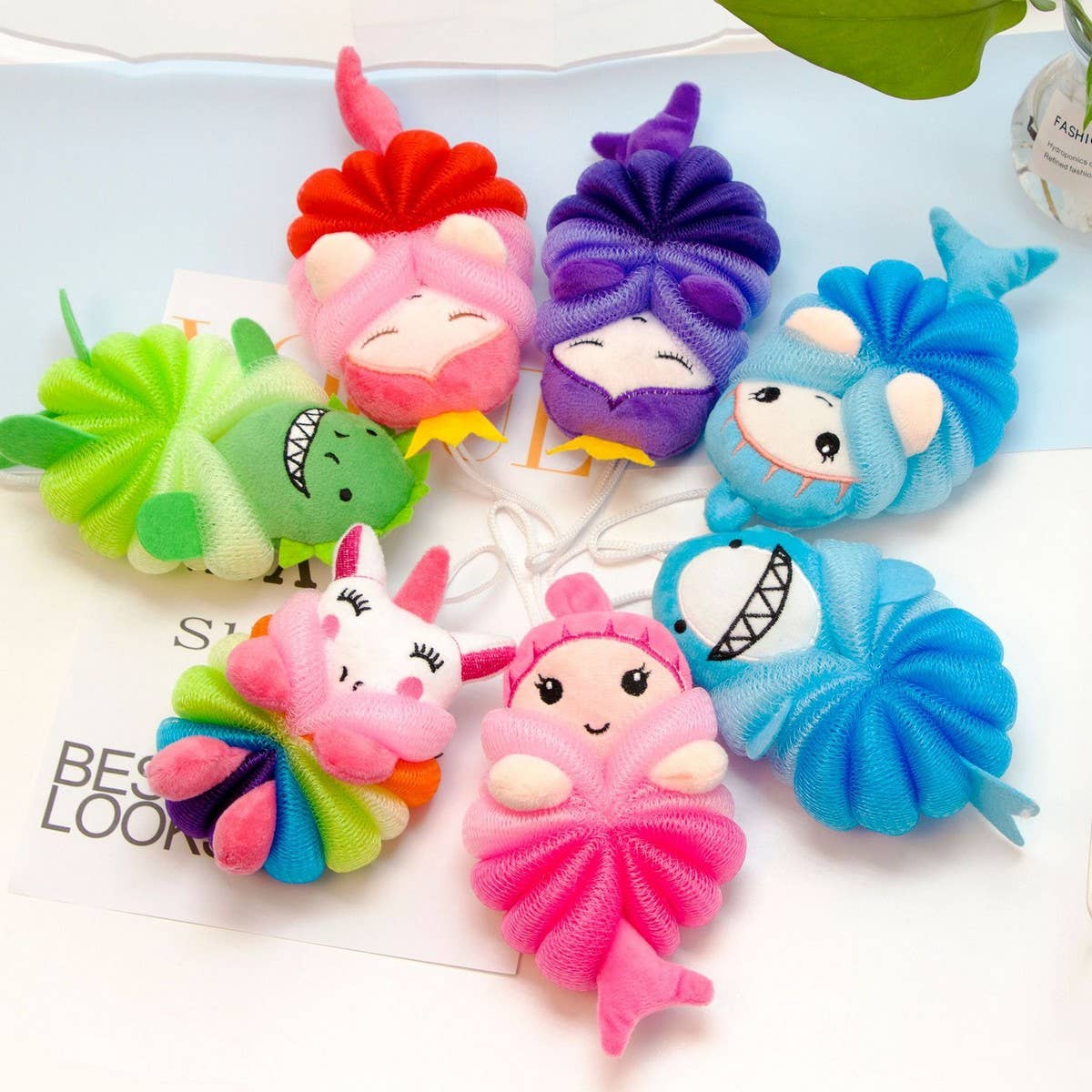 CWMM8745_CUTE CARTOON SOFT BATH BALL BATH FLOWER