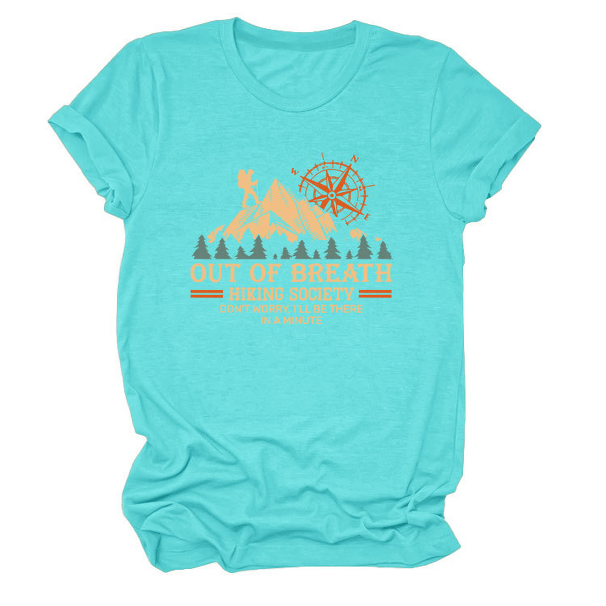 Comfy Crew Neck Tee ??Hiking Quote for Women_CWTTS1523