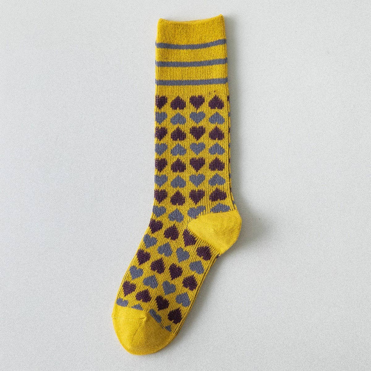 VINTAGE LOVE PRINT MID-TUBE SOCKS FOR WOMEN