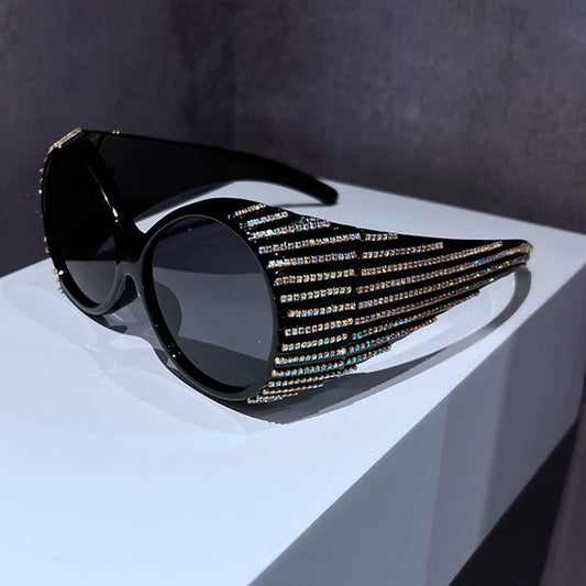 VINTAGE ROUND HAND-SET DIAMOND SUNGLASSES