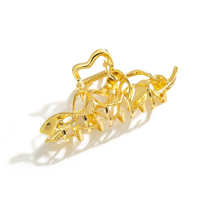 Geometric dark elegant metal clipper hair clips