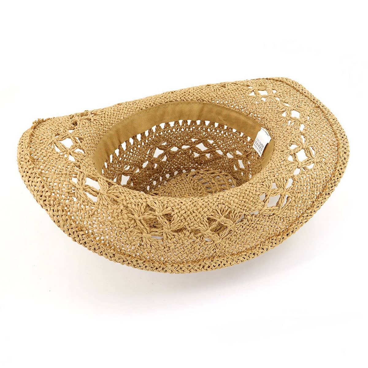 Cowboy Straw Hat with Turquoise Belt Decor_CWAH1252