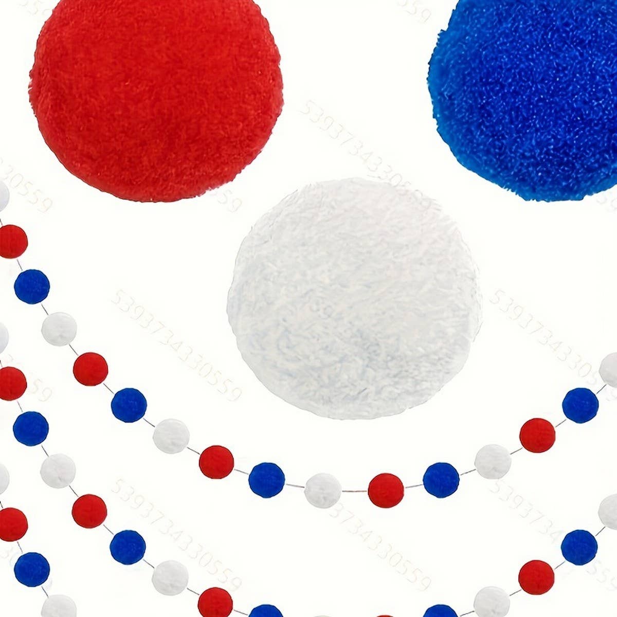 CWMM10236_2M INDEPENDENCE DAY PATRIOTIC POM POM GARLAND