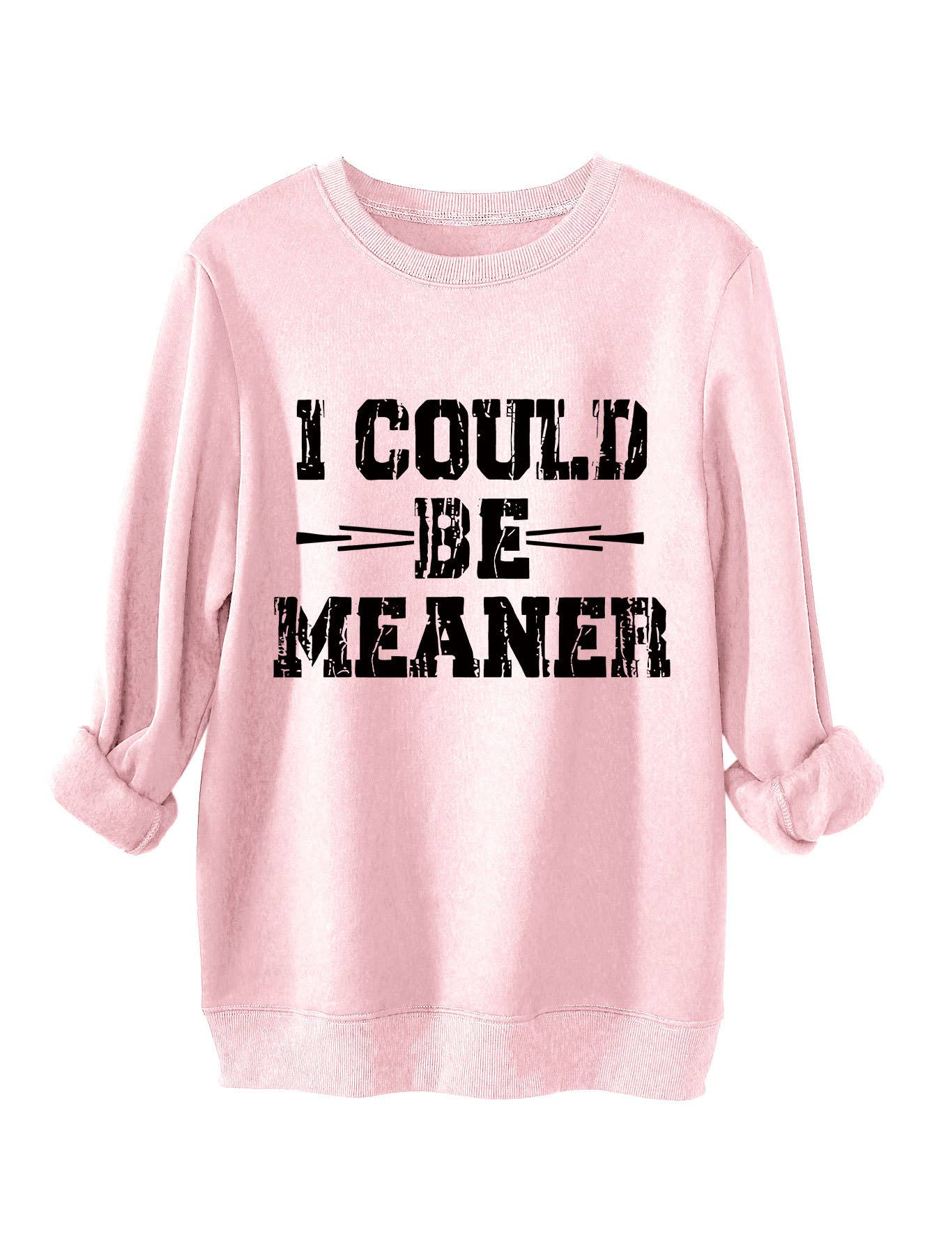 I could be meaner printed thickened warm hoodie