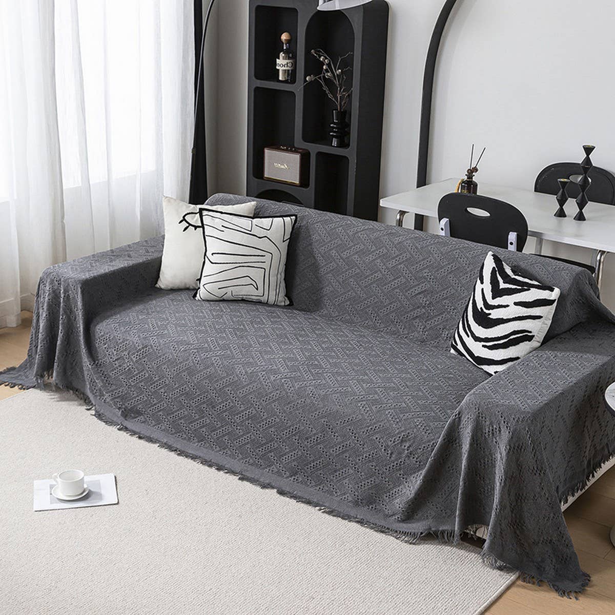Double-Sided Cotton Sofa Cover Blanket