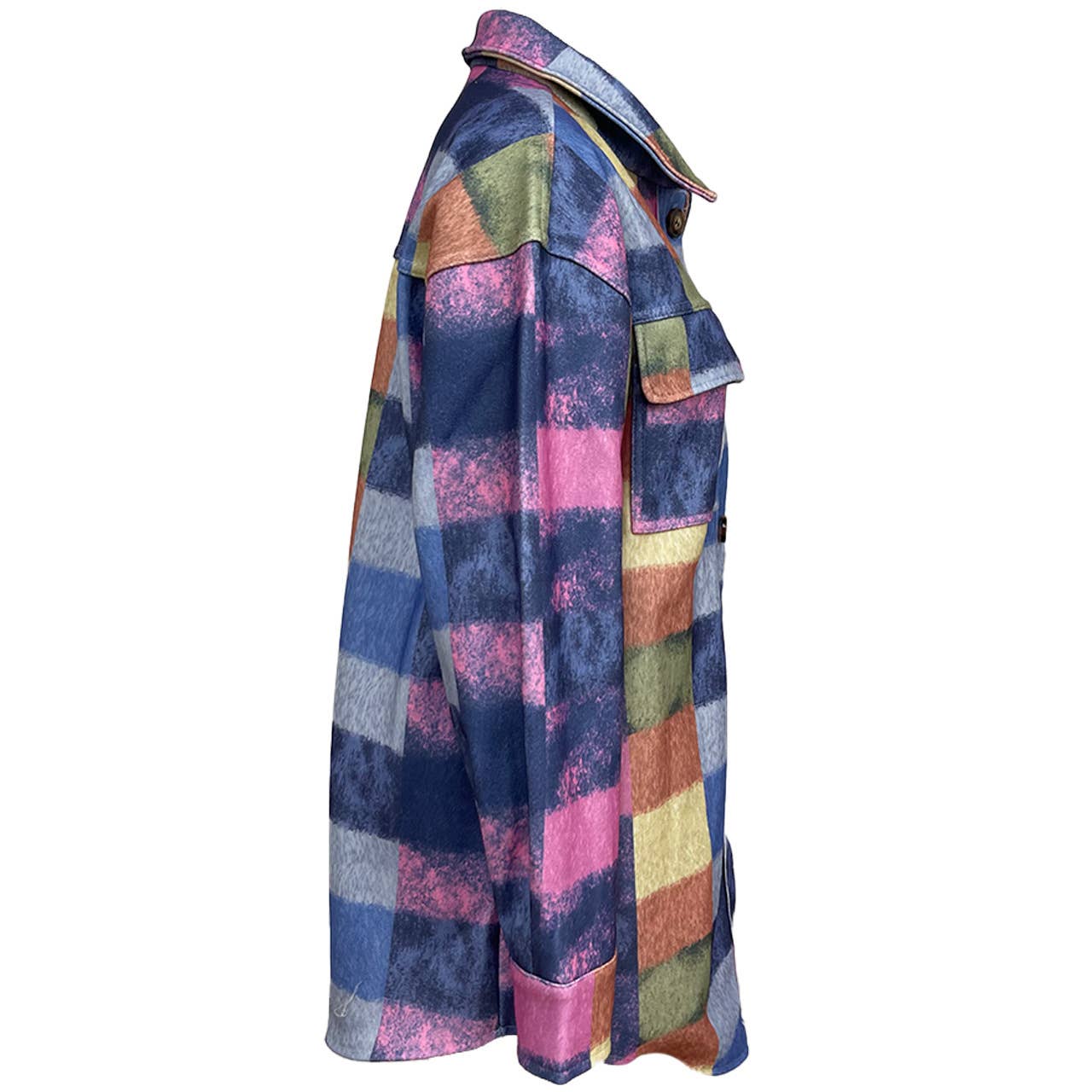 Tweed printed casual and fashionable lapel coat