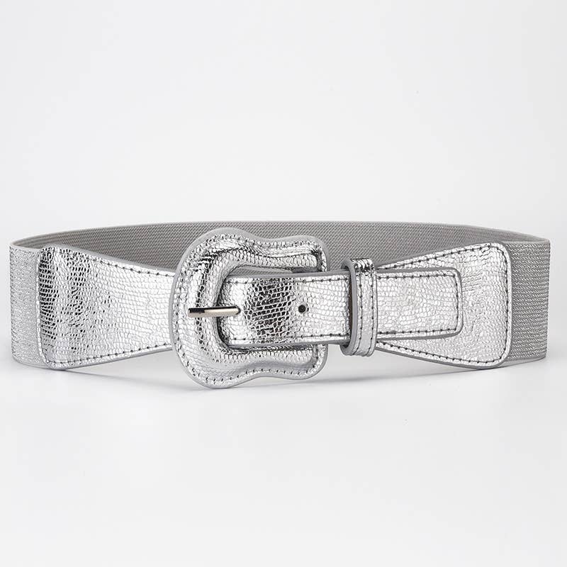 Elastic imitation leather PU with dress jacket waist seal