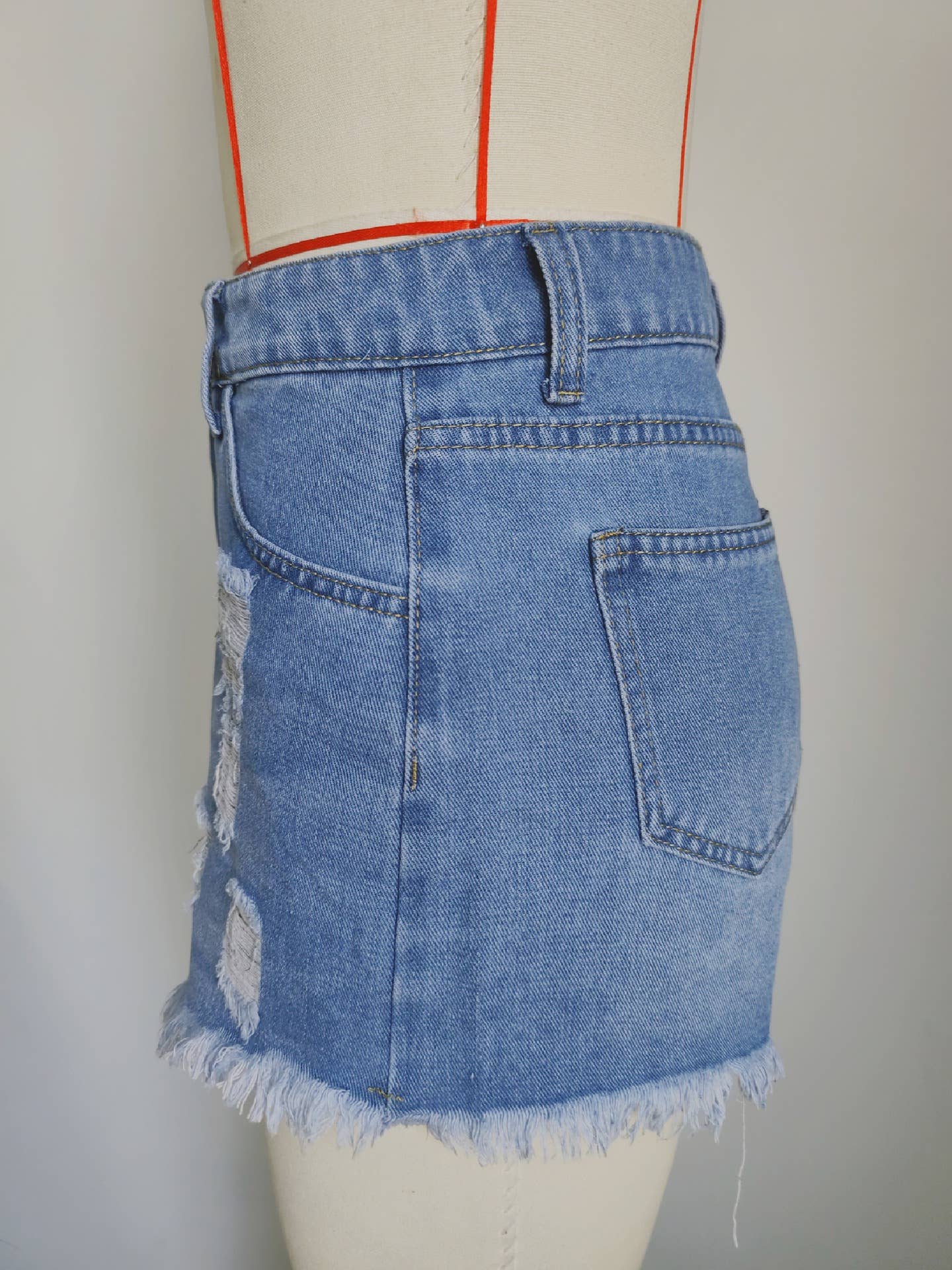 Washed Distressed Denim Shorts for Baddie Look