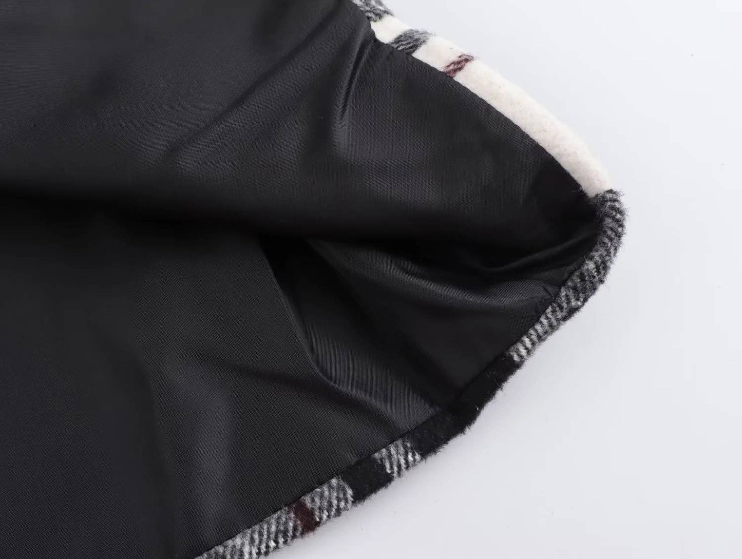 VINTAGE BAGGY LAPEL LONG-SLEEVED PLAID JACKET