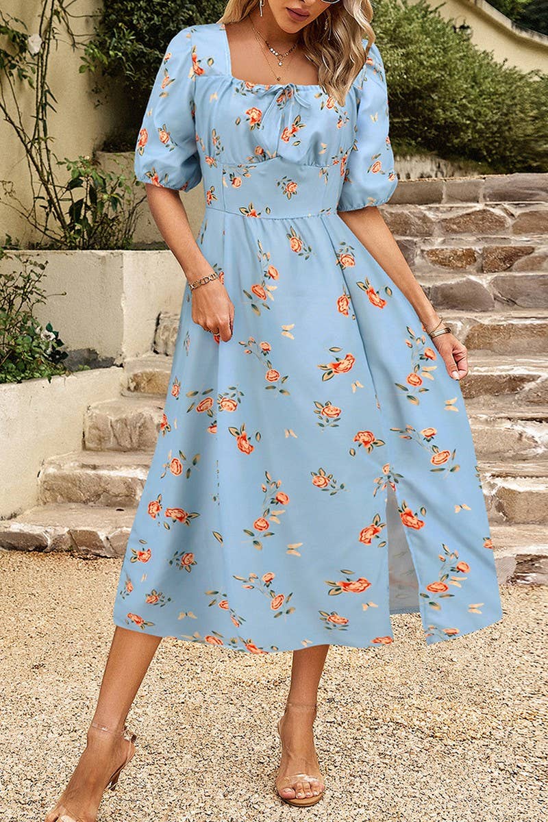 CWDMD6220_FLORAL LANTERN SLEEVE ELEGANT MAXI DRESS