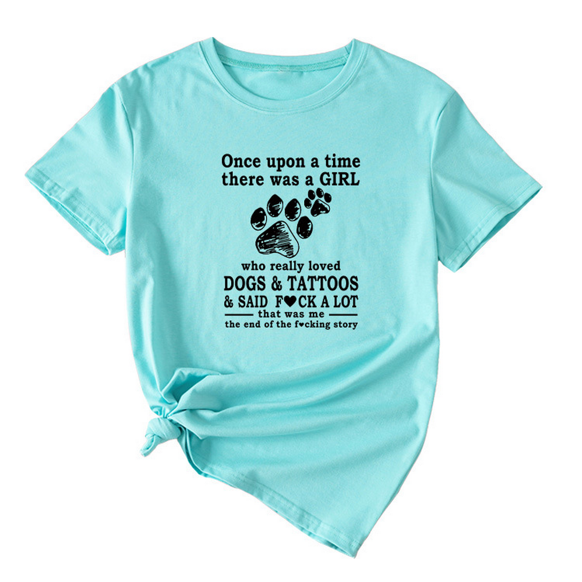 Women's Casual Tee ? Letter Graphic Print