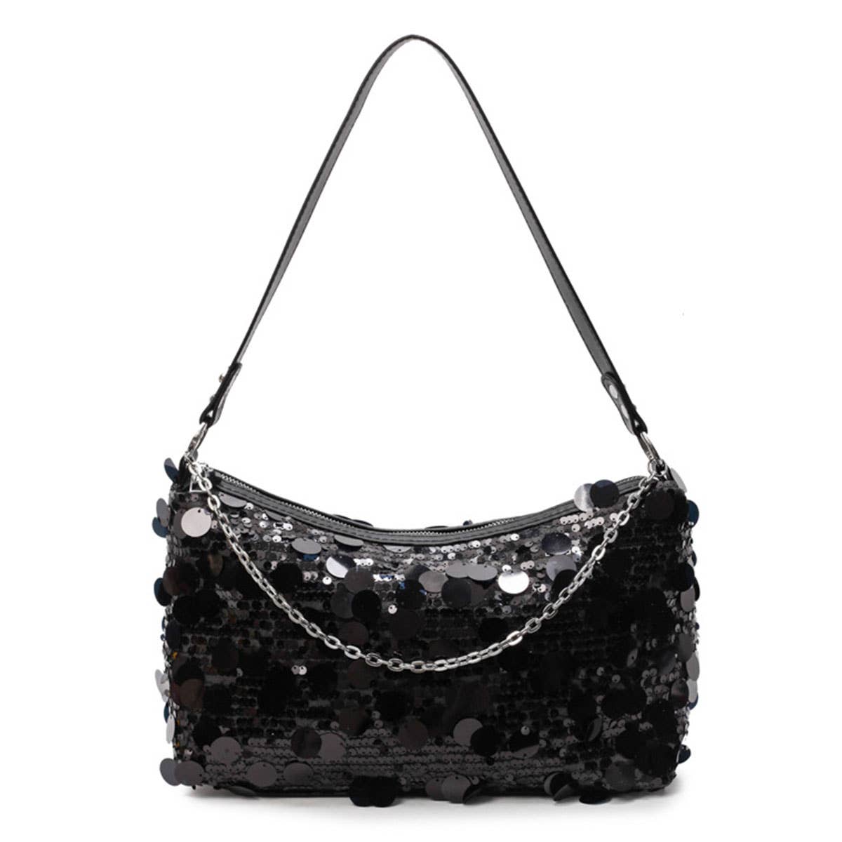 Fashionable sequined niche single-shoulder bag