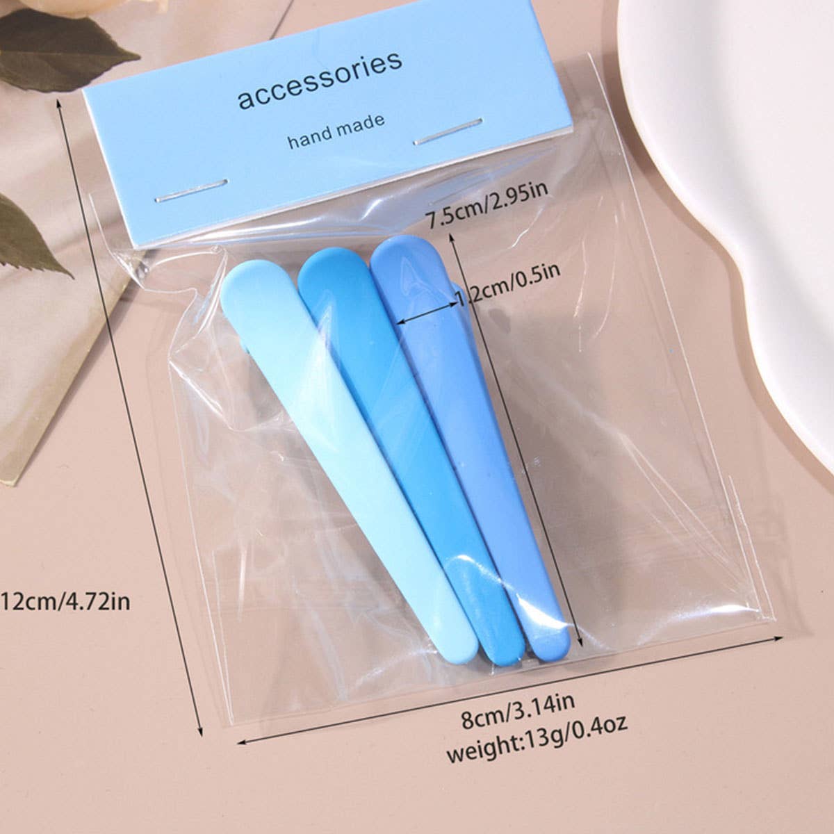 3PCS No-Crease Hair Clips Set Matte Duckbill Pins_CWAHA1045