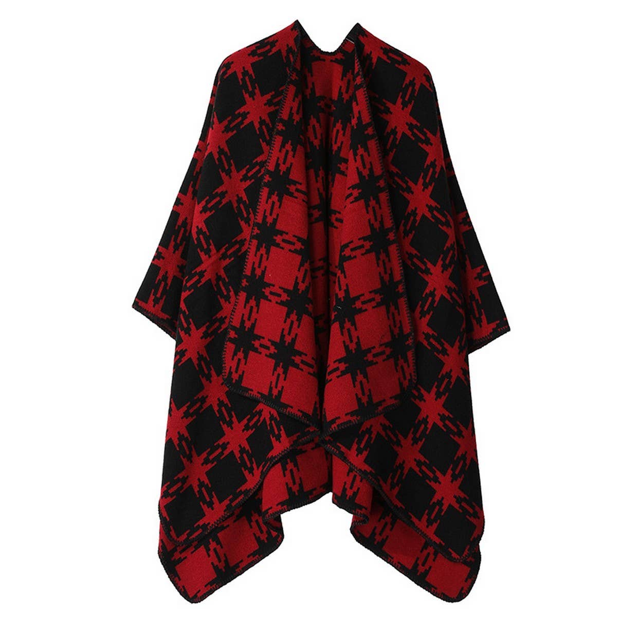 THICKENED CASHMERE SHAWL AND LONG CAPE