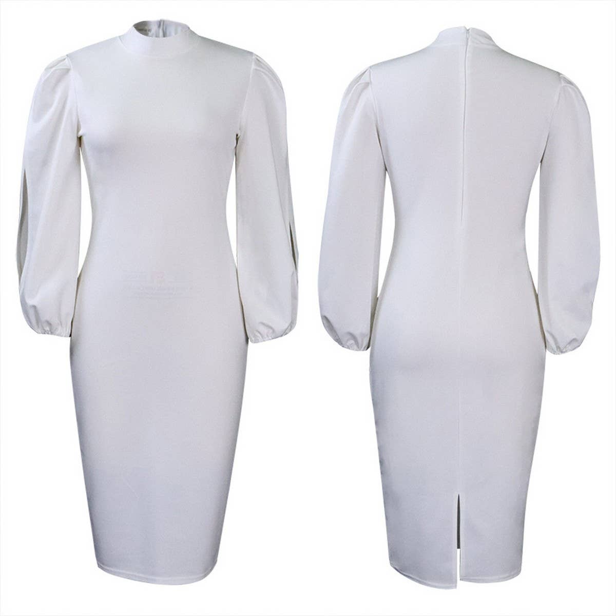 SOLID COLOR TEMPERAMENT FASHION PLUS SIZE DRESS_CWDMD3707