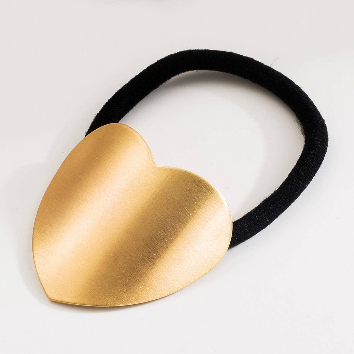 Minimalist Metal Heart Square Elastic Hair Tie