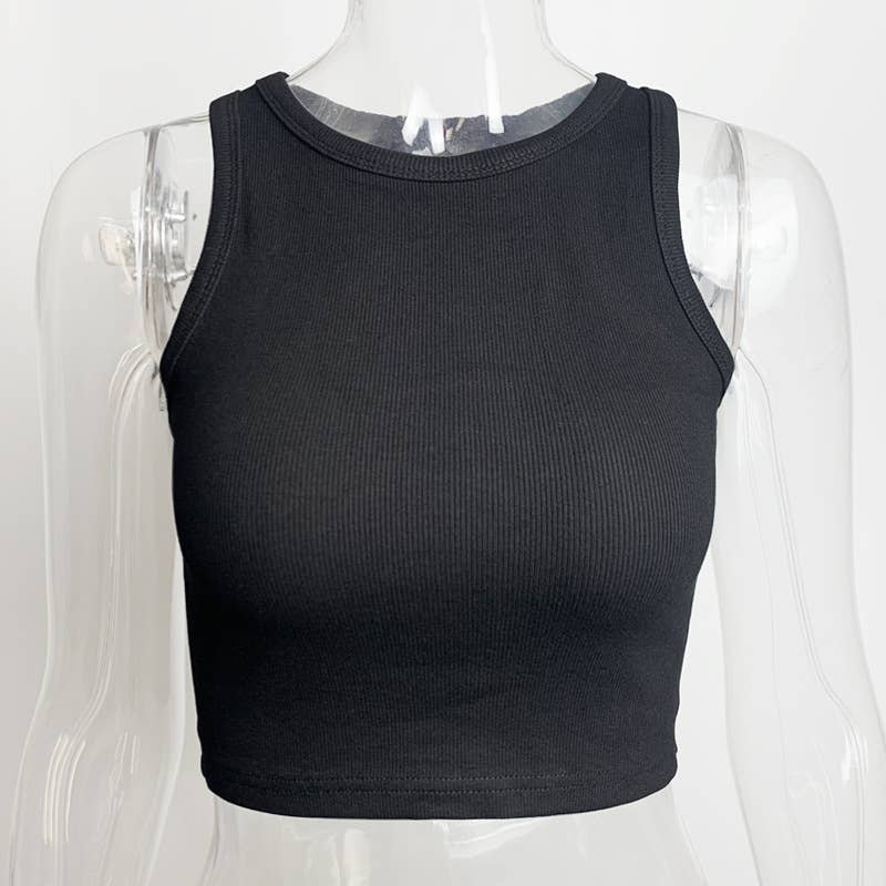 Sport short crop sleeveless top