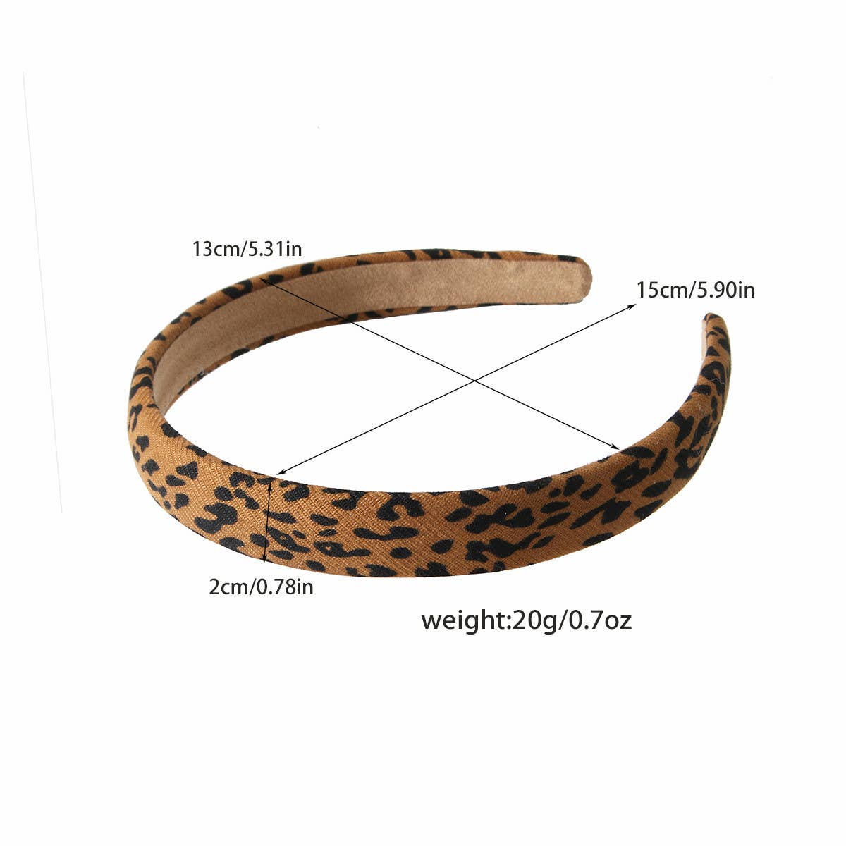 RETRO SPONGE LEOPARD PRINT HEADBAND_CWAHA1036