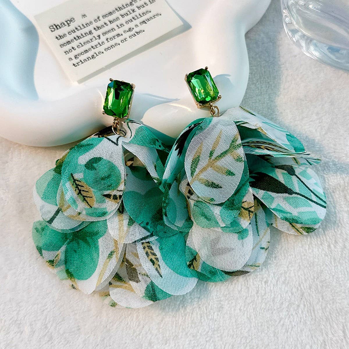 Handmade Layered Floral Tassel Earrings for Women