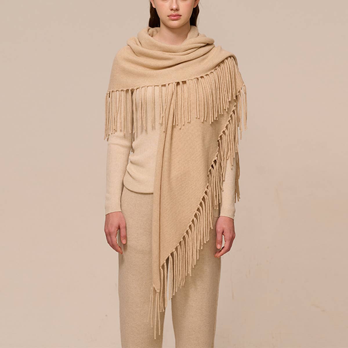 Women??¢s Warm Triangle Scarf ??Cashmere Knit_CWASC2703