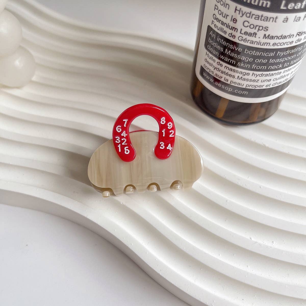 Mini Handbag Hair Claw, French Acetate Hair_CWAHA1350