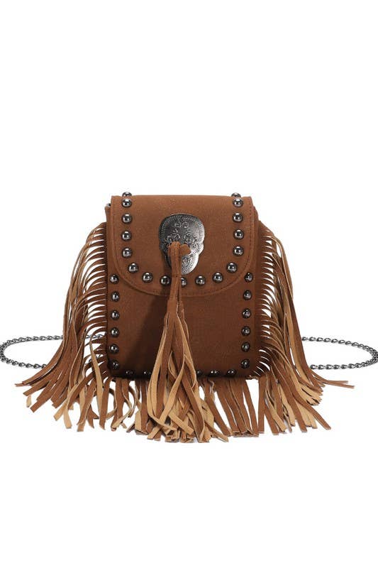 TASSEL POINT ONE SHOULDER BAG WITH FRINGE_CUAB0038