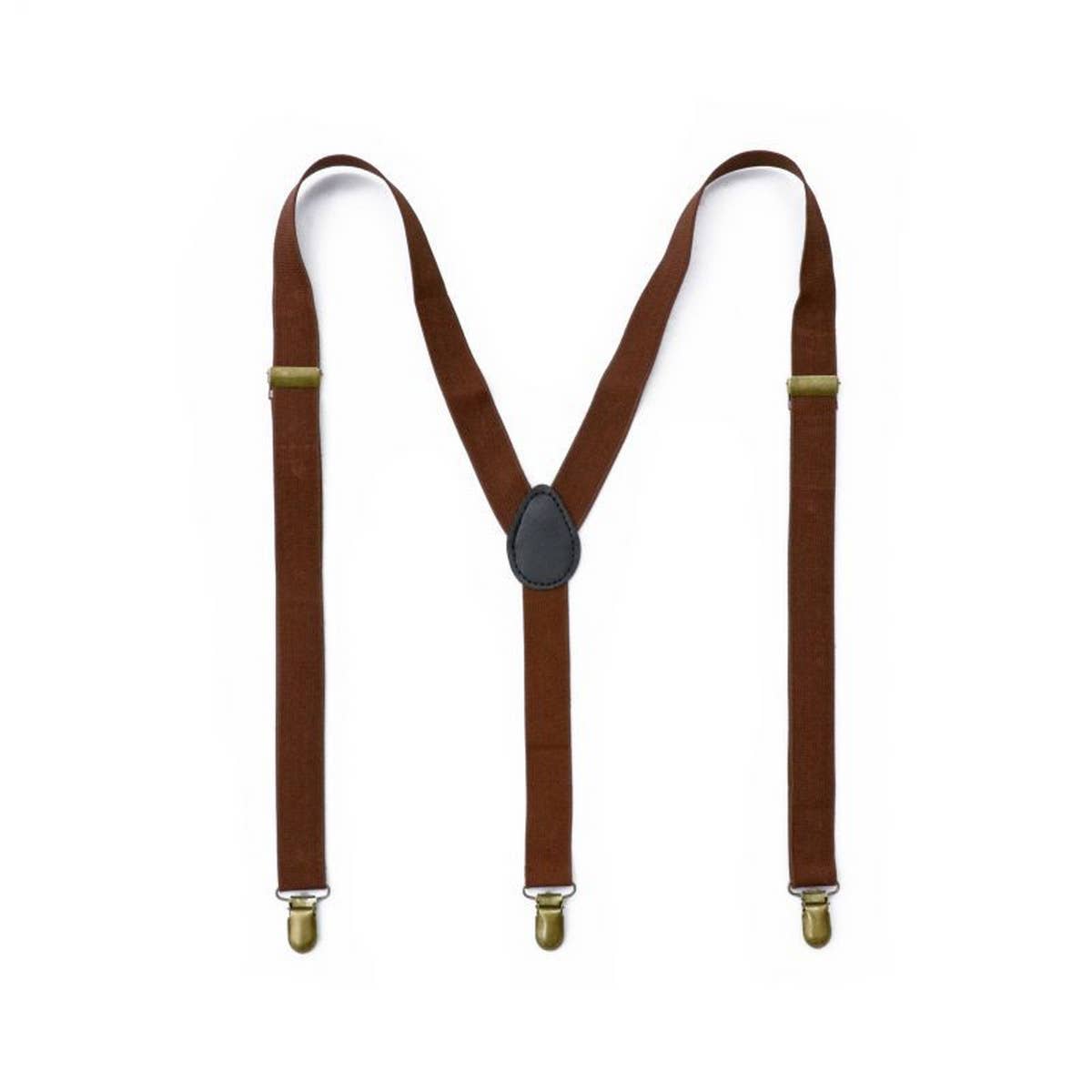 RETRO STRIPED BRONZE Y-SHAPED ELASTIC STRAPS_CWMM1108