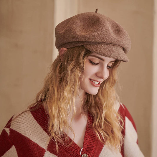 ARTSY VINTAGE SWEET WIND BERET IN SOLID COLOR_CWAH1099