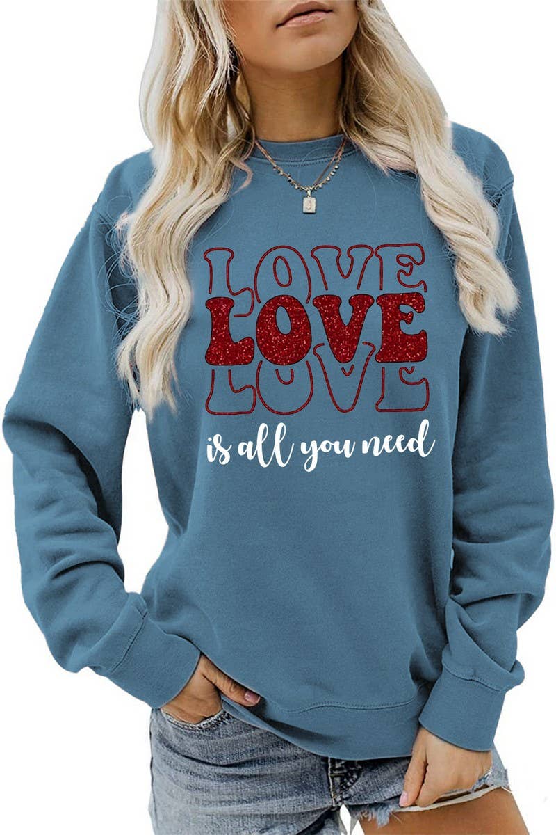 VALENTINE DAY LOVE PRINT PULLOVER_CWTSTL0996
