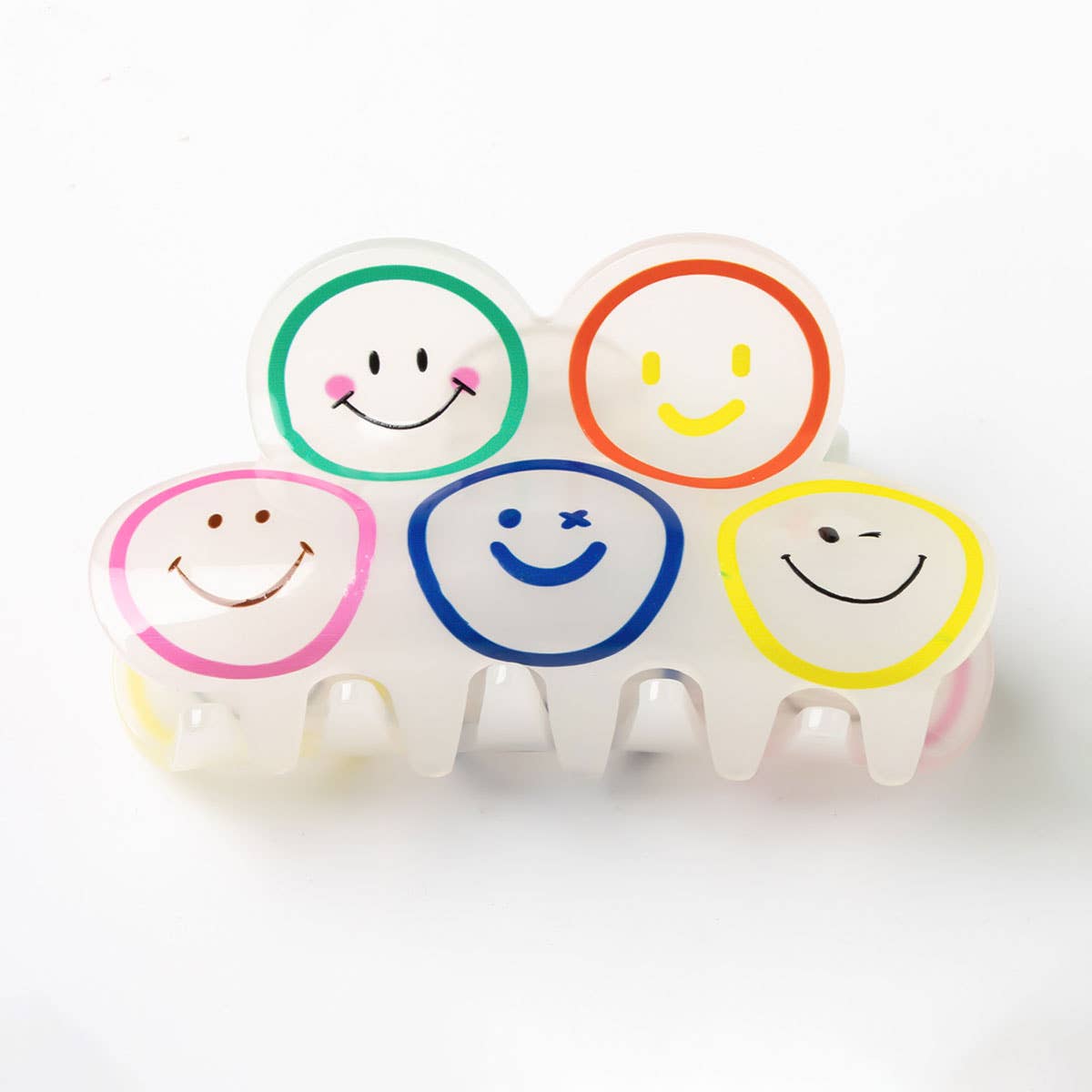 Cartoon Smiley Hair Claw - Cute Back Head Clip_CWAHA0279