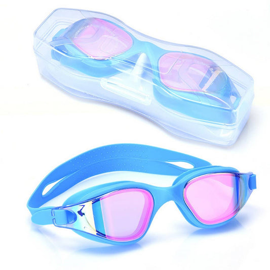 Silicone One-Piece Swim Goggles, HD Anti-Fog Lens