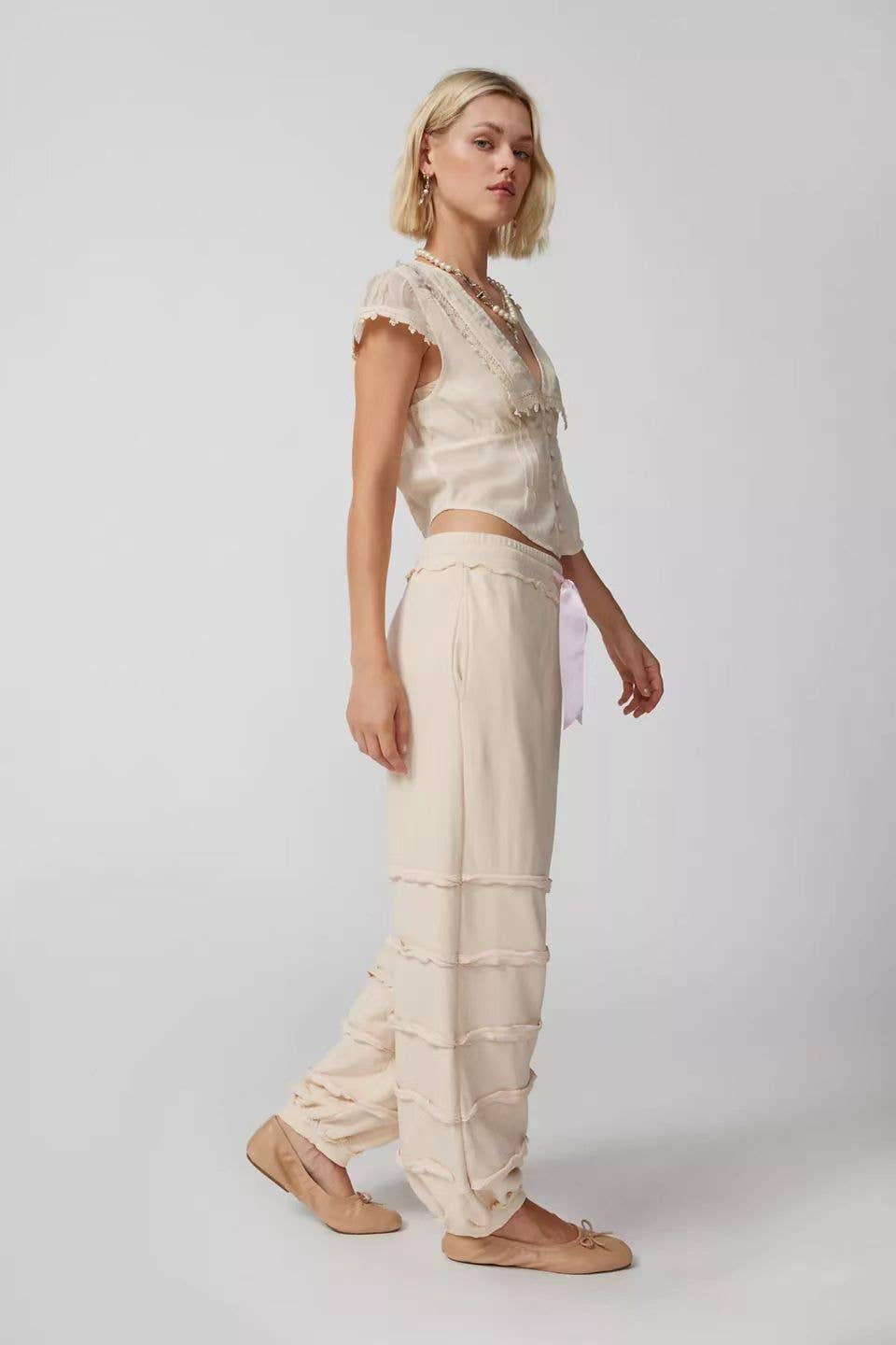 CWBLP1552_COMFORTABLE REVERSIBLE ELASTIC-POCKET PANTS