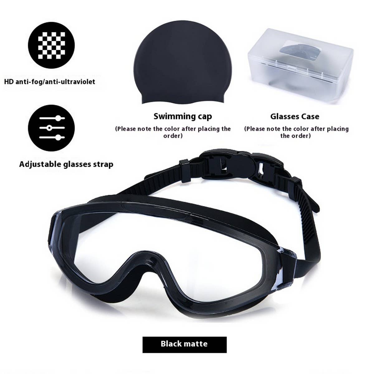 Pro Swim Goggles Set, HD, UV Protection, Silicone_CWASG1055