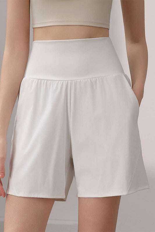 CWBSS0449_HIGH WAIST TUMMY CONTROL LOOSE SPORTS SHORTS