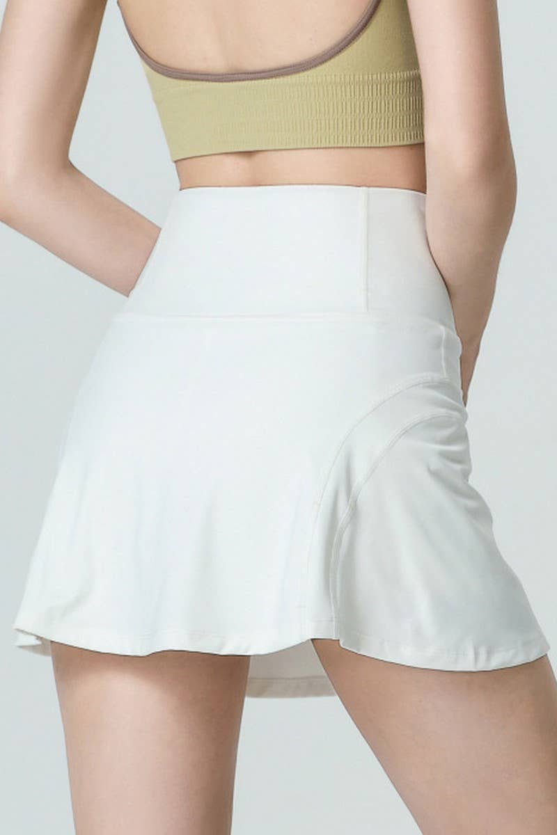 CWBSS0305_HIGH WAIST FAKE TWO PIECE SPORTS YOGA SKIRT