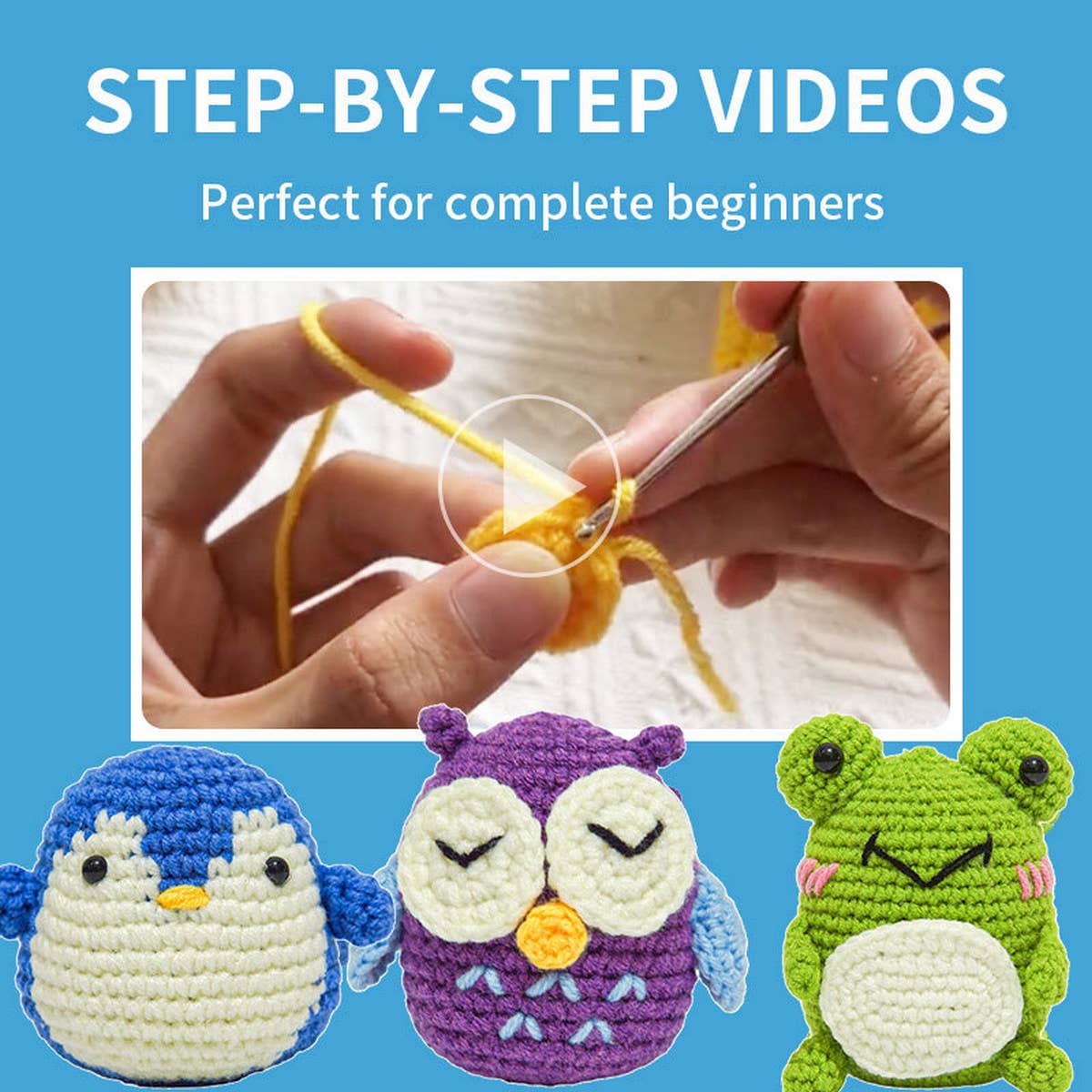 HANDMADE DIY DOLL CROCHET MATERIAL PACKAGE