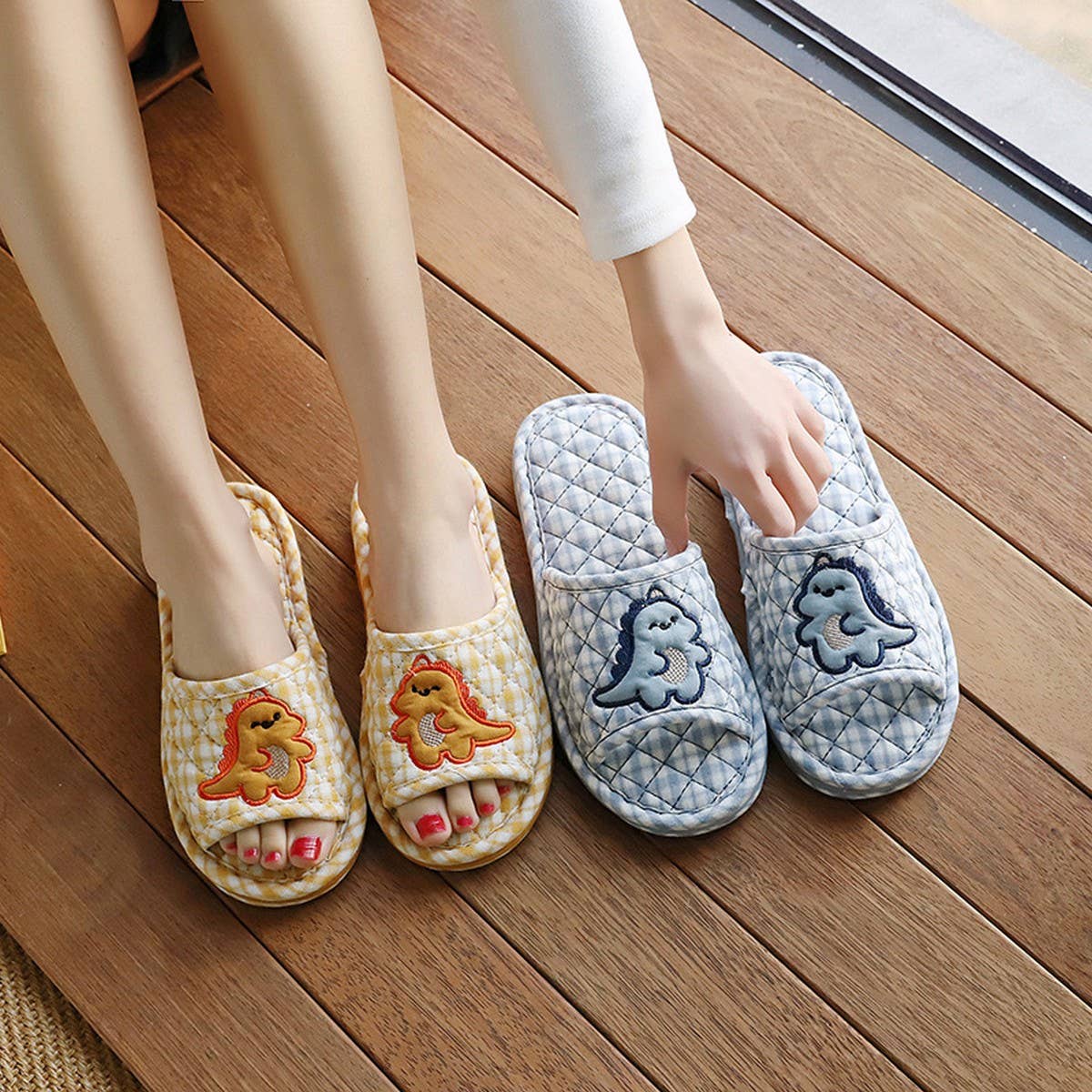 Thick Cotton Couple Slippers with Non-Slip Sole