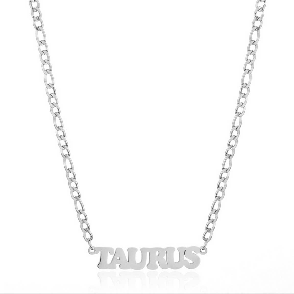 SIMPLE TWELVE ZODIAC STAINLESS STEEL GOLD NECKLACE_CWMM2726