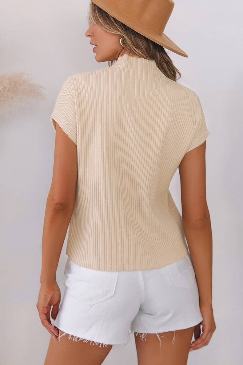 Solid color turtleneck simple thread sweater