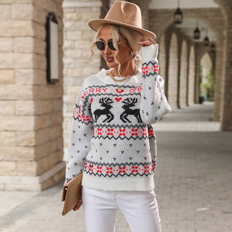 Knit turtleneck Christmas sweater