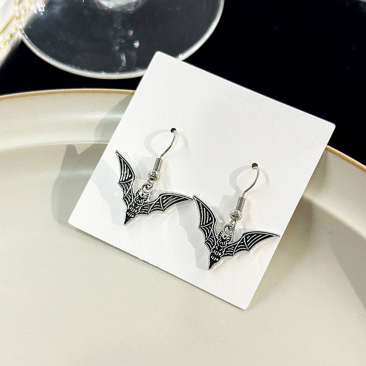 DARK HALLOWEEN FUNNY CREATIVE BAT EARRINGS