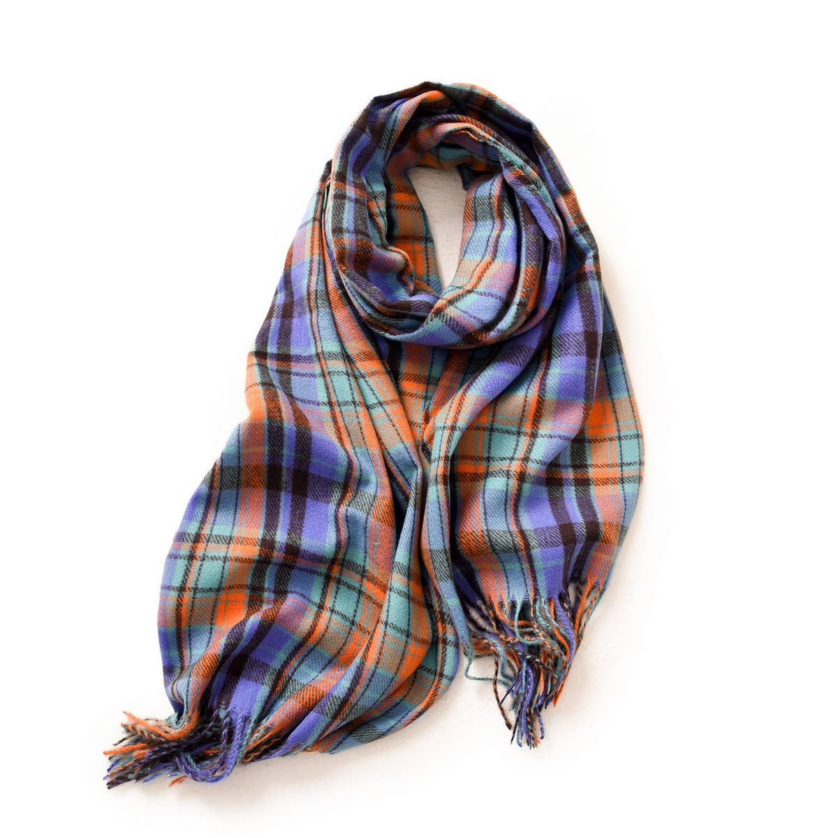 Plaid Winter Scarf Wrap ??Soft Street Style Shawl_CWASC1050