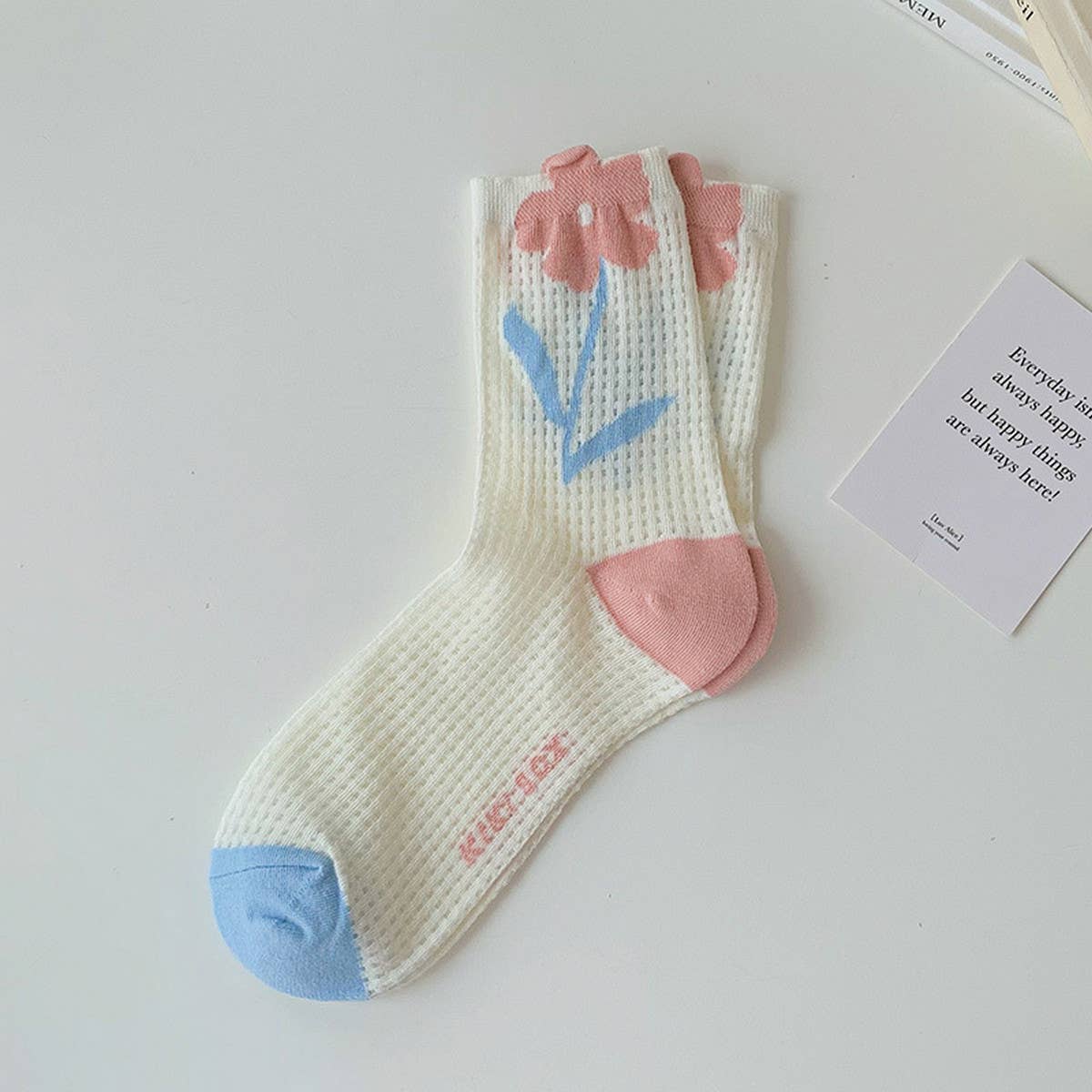 WOMEN THIN CUTE THREE-DIMENSIONAL FLOWER SOCKS