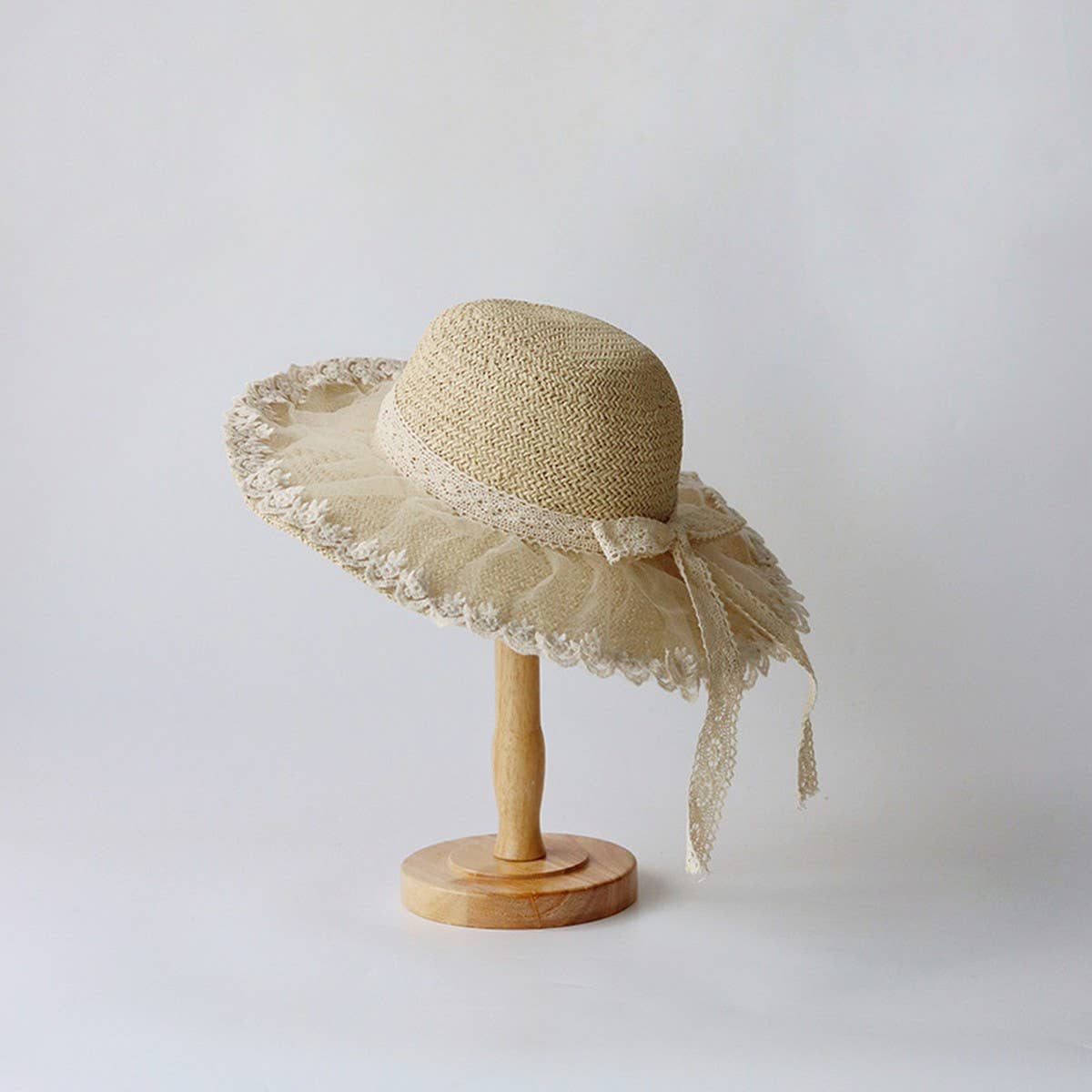 Summer hand-woven lace straw hat for women_CWAH3508